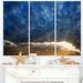 Design Art Dramatic & Brown Skies - 3 Piece Graphic Art on Wrapped Canvas Set Canvas in Blue | 28 H x 36 W x 1 D in | Wayfair PT11450-3P