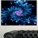 Design Art Fractal Flower w/ Shiny Particles - Wrapped Canvas Graphic Art Print Metal in Blue | 30 H x 40 W x 1 D in | Wayfair PT13866-40-30