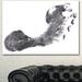 Design Art 'Black & White Footprint Design' Graphic Art on Wrapped Canvas in Black/White | 12 H x 20 W x 1 D in | Wayfair PT14540-20-12