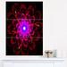 Design Art Perfect Shiny Fractal Flower in Magenta - 3 Piece Graphic Art on Wrapped Canvas Set Canvas in Blue/Red | 36 H x 28 W x 1 D in | Wayfair