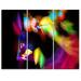Design Art Colorful Smoke Spiral - 3 Piece Graphic Art on Wrapped Canvas Set Canvas in Black | 28 H x 36 W x 1 D in | Wayfair PT7936-3P