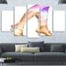 Design Art 'Dancer Legs & Treescape Double Exposure' 5 Piece Graphic Art on Wrapped Canvas Set 32.0 H x 60.0 W x 1.0 D in brown/greenCanvas | Wayfair