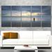 Design Art 'Stormy & Dark Sea Sunset' 5 Piece Photographic Print on Wrapped Canvas Set Canvas in Gray | 28 H x 60 W x 1 D in | Wayfair PT13214-401