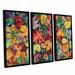 Darby Home Co Wild Bouquet 3 Piece Framed Painting Print on Canvas Set Canvas in White/Brown | 36 H x 54 W x 2 D in | Wayfair DRBC4917 32409812