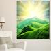 Design Art ' Mountains Under Sun' Graphic Art on Wrapped Canvas in Green | 20 H x 12 W x 1 D in | Wayfair PT12199-12-20
