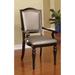 Armchair - Darby Home Co Arik 25" Wide Armchair Faux Leather/Wood in Brown/White | 41.5 H x 25 W x 25.5 D in | Wayfair DRBH2949 44337003