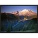 East Urban Home 'Mt Rainier Seen At Sunrise, Mt Rainier National Park, Washington' Framed Photographic Print Canvas in Blue/Brown/Green | Wayfair