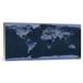 East Urban Home 'Satellite View of the World Showing Electric Lights & Usage' Print on Canvas in Black/Blue | 11 H x 22 W x 1.5 D in | Wayfair