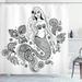 East Urban Home Paisley Mermaid Figure in Ocean Single Shower Curtain Polyester | 70 H x 69 W in | Wayfair EABN1030 39403736