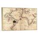 East Urban Home 'Portolan World Map' Print on Canvas Canvas | 15 H x 22 W x 1.5 D in | Wayfair EABP7817 40293532