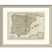 East Urban Home 'A New Map of the Kingdoms of Spain & Portugal, 1790' Framed Print Paper in Gray | 24 H x 30 W x 1.5 D in | Wayfair