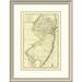 East Urban Home 'State of New Jersey, 1795' Framed Print Paper in Gray | 30 H x 23 W x 1.5 D in | Wayfair EASN4439 39508572