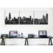 East Urban Home 'Chicago Skyline Cityscape Dusk' 3 Piece Photographic Print on Wrapped Canvas Set Canvas in White | 12 H x 36 W x 1.5 D in | Wayfair