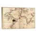 East Urban Home 'Portolan World Map' Print on Canvas Canvas | 11 H x 16 W x 1.5 D in | Wayfair EABP7817 40293531