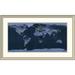 East Urban Home 'Satellite View of the World Showing Electric Lights & Usage' Framed Print Paper | 26 H x 44 W x 1.5 D in | Wayfair