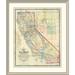 East Urban Home 'New Map of the State of California & Nevada Territory, 1863' Framed Print Paper in Gray | 44 H x 37 W x 1.5 D in | Wayfair