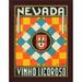 East Urban Home 'Nevada Vinho Licorso' Framed Graphic Art Print Paper in Blue/Orange/Yellow | 18 H x 14 W x 1 D in | Wayfair EASN7461 39516839