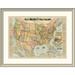 East Urban Home 'American Union Railroad Map of the United States, 1871' Framed Print Paper in Brown | 30 H x 38 W x 1.5 D in | Wayfair