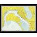 East Urban Home 'Nautical Chart - San Diego Bay ca. 1974' Framed Graphic Art Print Paper in Blue/Yellow | 12 H x 16 W x 1 D in | Wayfair