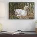 East Urban Home 'Mute Swan Parent w/ Chicks' Framed Photographic Print on Canvas in Brown/White | 12 H x 18 W x 1.5 D in | Wayfair