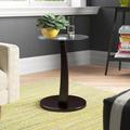 Zipcode Design™ Bachmann Glass C End Table Wood/Glass in Brown | 24 H x 17.7 W x 17.7 D in | Wayfair 5E34772A8E574A6D8E42A64250A83232