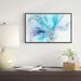 East Urban Home 'Christmas Fireworks Light Blue' Framed Graphic Art Print on Wrapped Canvas Metal in Blue/White | 16 H x 32 W x 1 D in | Wayfair