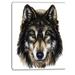 Design Art Wolf Head Animal Graphic Art on Wrapped Canvas Metal in Black/Green | 40 H x 30 W x 1 D in | Wayfair PT6183-30-40