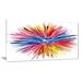 Design Art Color Explosion Abstract Graphic Art on Wrapped Canvas Metal in Blue/Red/Yellow | 20 H x 40 W x 1 D in | Wayfair PT6036-40-20