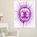 Design Art Glowing Bright Purple Fractal Flower Graphic Art on Wrapped Canvas Metal in Indigo | 40 H x 20 W x 1 D in | Wayfair PT12083-20-40