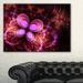 Design Art Glowing Purple Pink Fractal Flower Graphic Art on Wrapped Canvas Metal in Indigo | 30 H x 40 W x 1 D in | Wayfair PT11909-40-30