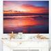 Design Art Colorful Tropical Beach w/ Clouds - Seashore Photographic Print on Wrapped Canvas Metal in Pink | 30 H x 40 W x 1 D in | Wayfair