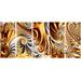 Design Art Metal 'Gold/Silver Ribbons Abstract' 5 Piece Graphic Art Set Metal | 28 H x 60 W x 1 D in | Wayfair MT3014-401