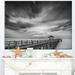 Design Art Black & White Wooden Bridge & Sky Sea Pier Photographic Print on Wrapped Canvas in Black/Gray/White | 12 H x 20 W x 1 D in | Wayfair
