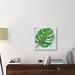 East Urban Home 'Single Leaf Play' Print Canvas in Gray/Green | 25.63 H x 25.63 W x 1.5 D in | Wayfair D2815657F02447DB9C38086F842CC0B7