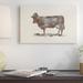 East Urban Home Cow Cow Nut Painting Print on Wrapped Canvas in Gray | 12 H x 18 W x 1.5 D in | Wayfair ESTN6217 40490999