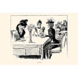 Buyenlarge Luncheon by Charles Dana Gibson - Unframed Graphic Art Print in Black | 44 H x 66 W x 1.5 D in | Wayfair 0-587-27729-7C4466