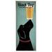 East Urban Home Black Dog Brewing Co Square by Ryan Fowler - Advertisement Print in Black/Blue | 31.6 H x 13.6 W x 1.5 D in | Wayfair