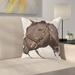 East Urban Home Equestrian Wild Horse Portrait Cushion Pillow Cover Polyester | 20 H x 20 W x 2 D in | Wayfair ESUN6523 44245103