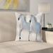 East Urban Home Wintertime Horse Animal Square Pillow Cover Polyester | 16 H x 16 W x 2 D in | Wayfair ETHE1905 44280632