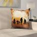 East Urban Home Halloween Decor Zombies Misty Square Pillow Cover Polyester | 24 H x 24 W x 2 D in | Wayfair ETHE1671 44279349