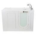 Ella Walk In Baths Monaco 32"x52" Acrylic Hydro Massage Walk-In Bathtub, 5 Piece Fast Fill Faucet, 2" Dual Drain Acrylic in White | Wayfair