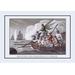 Buyenlarge Shooting the Harpoon at a Whale by J.H. Clark Framed Painting Print in Brown/Gray | 24 H x 36 W x 1.5 D in | Wayfair 0-587-12406-7C2436