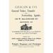 Buyenlarge 'Geigan & Co. General Ticket Transfer' Vintage Advertisement in Gray | 36 H x 24 W x 1.5 D in | Wayfair 0-587-22639-0C2436