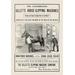 Buyenlarge The Celebrated Gillette Horse-Clipping Machines Vintage Advertisement in Black/White | 36 H x 24 W x 1.5 D in | Wayfair