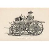 Buyenlarge 'Fifth Size Single Steam Fire Engine: Short Frames' Graphic Art Paper in Gray | 24 H x 36 W x 1.5 D in | Wayfair 0-587-06877-9C2436