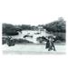 Buyenlarge Central Park: Boathouse & Lake Vintage Advertisement in Black/White | 24 H x 36 W x 1.5 D in | Wayfair 0-587-10750-2C2436