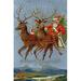 Buyenlarge 'A Merry Christmas' Graphic Art in Blue/Brown/Red | 36 H x 24 W x 1.5 D in | Wayfair 0-587-22959-4C2436