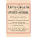 Buyenlarge Lime Cream - Unframed Textual Art Print in White | 36 H x 24 W x 1.5 D in | Wayfair 0-587-26831-xC2436