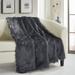 Everly Quinn Jasvinder Throw Faux Fur/Polyester/Microsuede in Gray/Brown | 50 W in | Wayfair EYQN5027 42928382