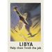 Buyenlarge Libya: Help them Finish the Job by Wooten Vintage Advertisement in Gray/Yellow | 36 H x 24 W x 1.5 D in | Wayfair 0-587-03876-4C2436